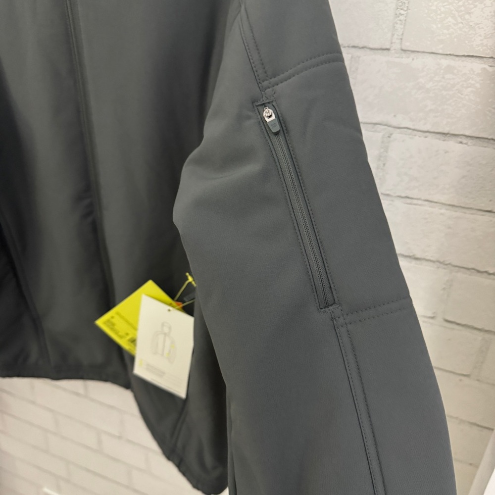 ALL IN MOTION Men’s Gray Hooded Softshell Fleece Jacket - Picture 5 of 11